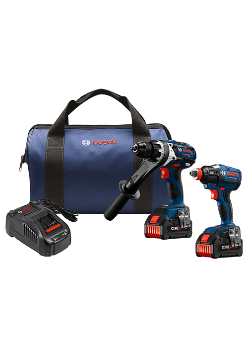 Bosch 18 V 2-Tool Combo Kit with (2) CORE18 V 6.3 Ah Batteries